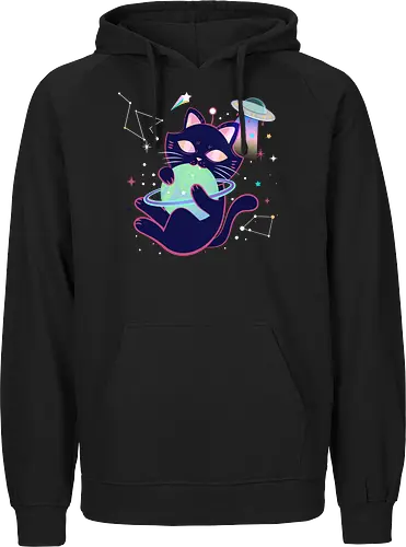 Space cat with planet ball