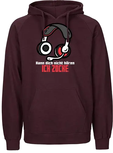 ICH ZOCKE - gaming, Do not disturb, Hdset - Fairtrade Hoodie