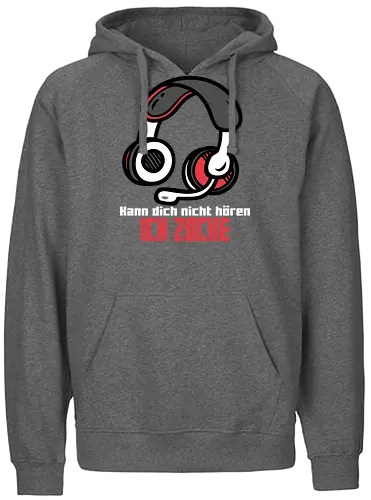 ICH ZOCKE - gaming, Do not disturb, Hdset - Fairtrade Hoodie