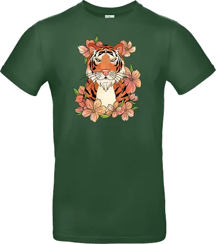 Japanese Art Flower Tiger