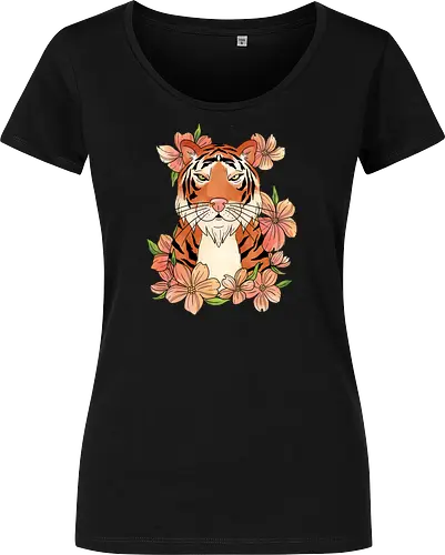 Japanese Art Flower Tiger