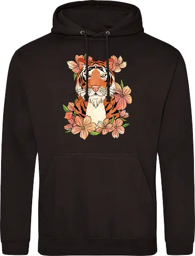 Japanese Art Flower Tiger
