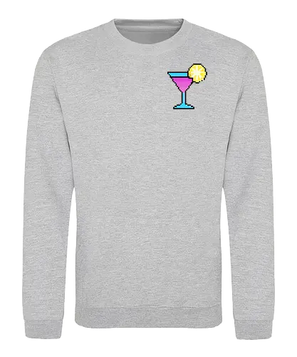 Pixel Cocktail - cocktail, martini, Glass - Sweatshirt