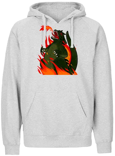 Kaiju on fire - kaiju, japan, fire, Flames, monster - Fairtrade Hoodie