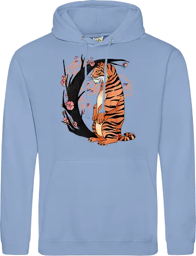Japanese Art Moon Tree Tiger
