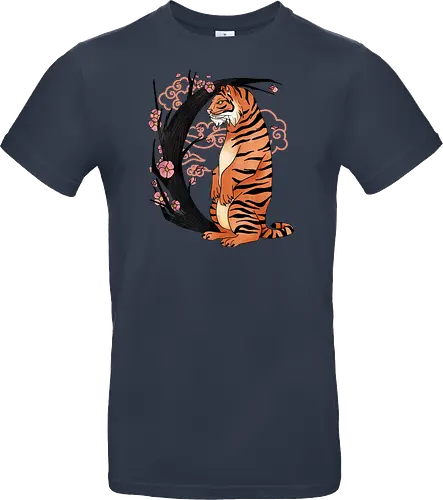 Japanese Art Moon Tree Tiger