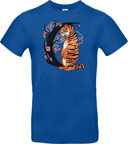 Japanese Art Moon Tree Tiger