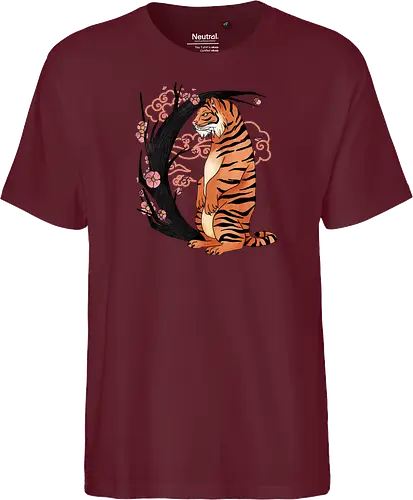 Japanese Art Moon Tree Tiger