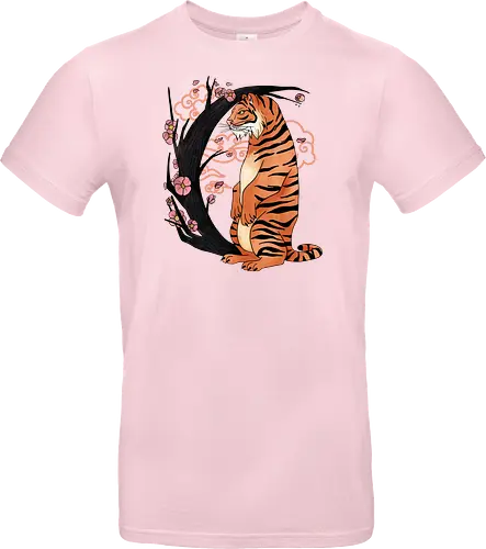 Japanese Art Moon Tree Tiger