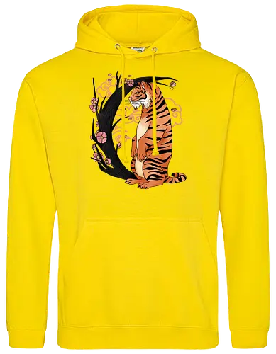 Japanese Art Moon Tree Tiger