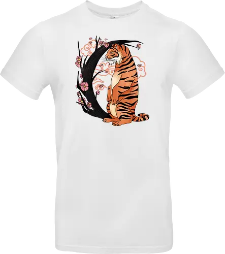 Japanese Art Moon Tree Tiger