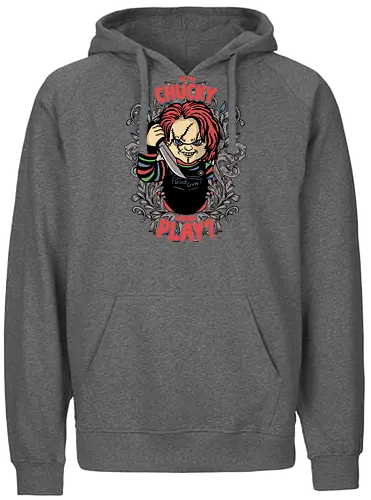 Watercolor Wanna Play - chucky, horror, movie, doll - Fairtrade Hoodie