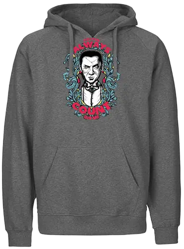 Watercolor Count On Me - vampir, count, dracula - Fairtrade Hoodie