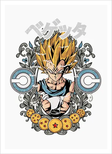 Watercolor Saiyan Prince