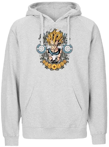 Watercolor Saiyan Prince - dragon, ball, prinz, anime, manga - Fairtrade Hoodie