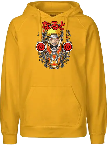 Watercolor Nine Tailed Fox - anime, manga, ninja, shinobi - Fairtrade Hoodie