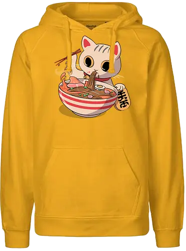 Cats Ramen - ramen, cat, katze, lucky cat, nekomata - Fairtrade Hoodie