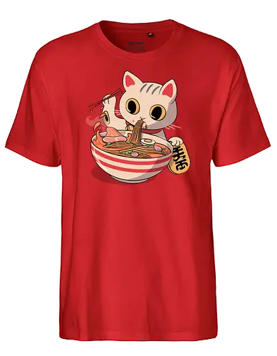 Cats Ramen - ramen, cat, katze, lucky cat, nekomata - Fairtrade T-Shirt