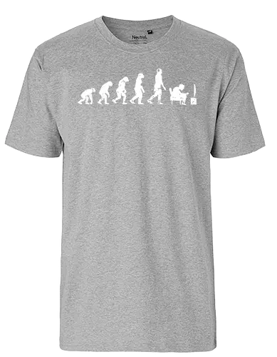 Gamer Evolution - evolution, monkey, human, gaming - Fairtrade T-Shirt