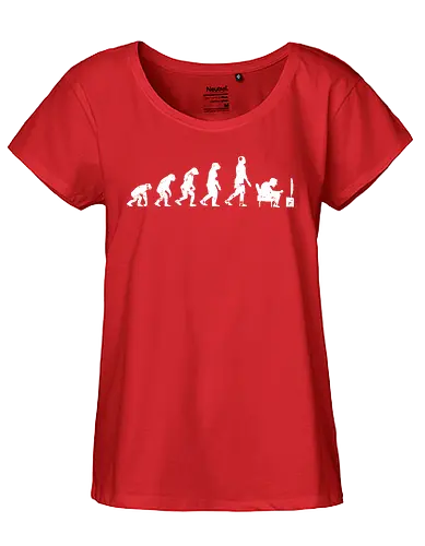 Gamer Evolution - evolution, monkey, human, gaming - Fairtrade Girl Shirt