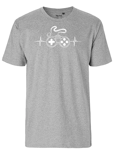 Controller Heartbeat - consoles, retro, love - Fairtrade T-Shirt