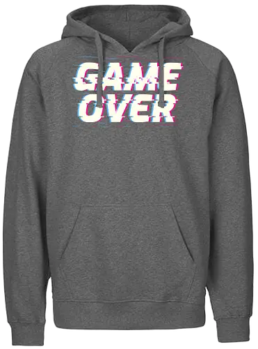 Glitch Game Over - game over, Glitch - Fairtrade Hoodie
