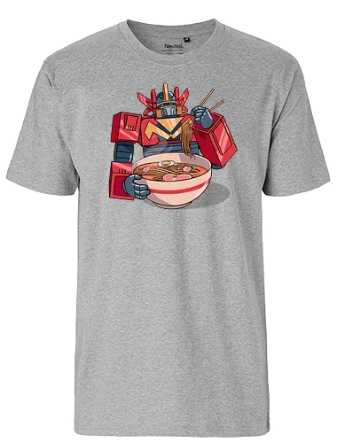 Optimus Ramen - ramen, soup, gundam - Fairtrade T-Shirt