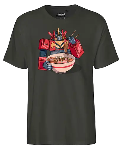 Optimus Ramen - ramen, soup, gundam - Fairtrade T-Shirt