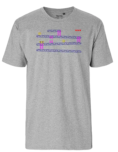Retro Game - retro, pixel, gaming, kong - Fairtrade T-Shirt