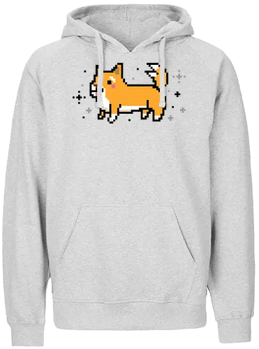 Pixel Dog - dog, pixel, corgi - Fairtrade Hoodie