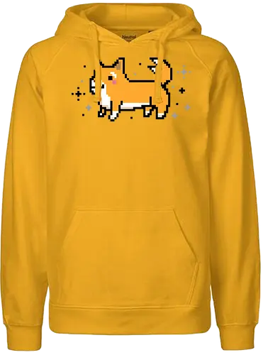 Pixel Dog - dog, pixel, corgi - Fairtrade Hoodie