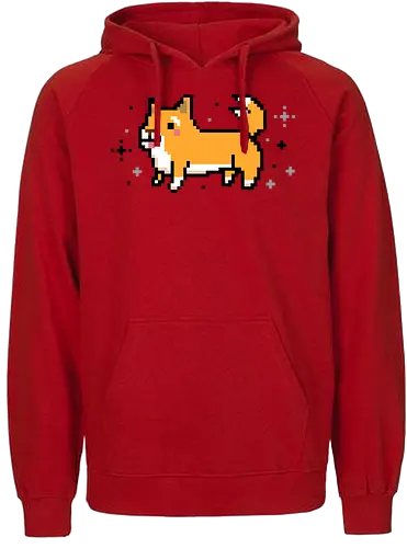 Pixel Dog - dog, pixel, corgi - Fairtrade Hoodie