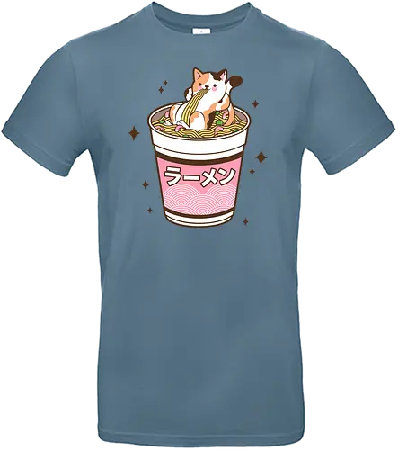 Just chillin in Ramen - ramen, cat, katze, cup noodles, cup ramen - Standard T-Shirt