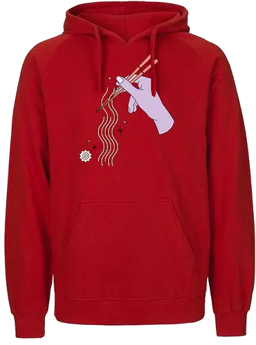 Ramen Rods - ramen, mnimalism - Fairtrade Hoodie