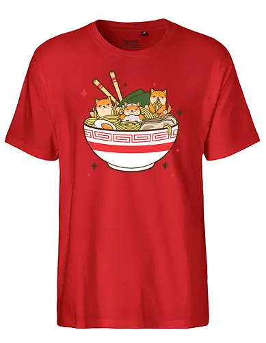 Fox Ramen Pool - ramen, corgi, dog - Fairtrade T-Shirt