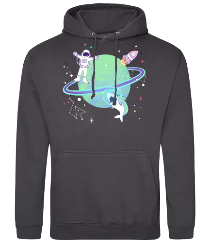 Around the world - ufo, Pastel, shark, astronaut - Standard Hoodie