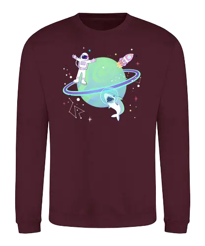 Around the world - ufo, Pastel, shark, astronaut - Sweatshirt