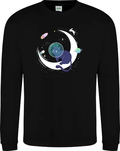 Cat chillin on the moon