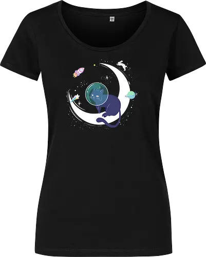 Cat chillin on the moon