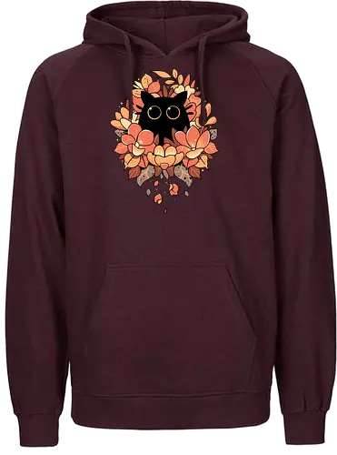 Feline Spy - katze, cat, spion, herbst, laub - Fairtrade Hoodie