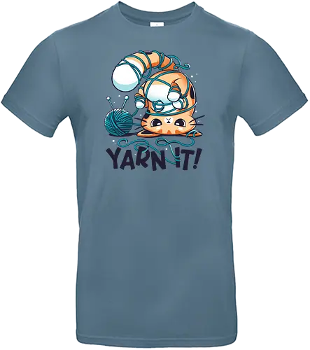 Yarn it! - cat, katze, wolle, handarbeit - Standard T-Shirt