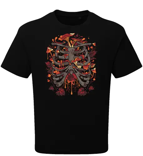 The Last Breath - skeleton, skelett, pilz, mushroom, death - Oversize T-Shirt