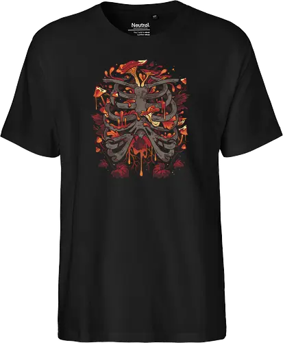 The Last Breath - skeleton, skelett, pilz, mushroom, death - Fairtrade T-Shirt