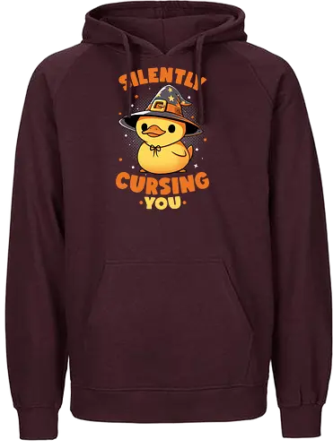 Magical Cursing Duck - Silence, duck, ente, Fluch - Fairtrade Hoodie
