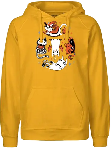 Spooky Kitty Crew - cat, katze, halloween - Fairtrade Hoodie