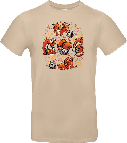 Tiny Dragon Dice - dragon, dice, würfel, pen and paper, rpg - Standard T-Shirt