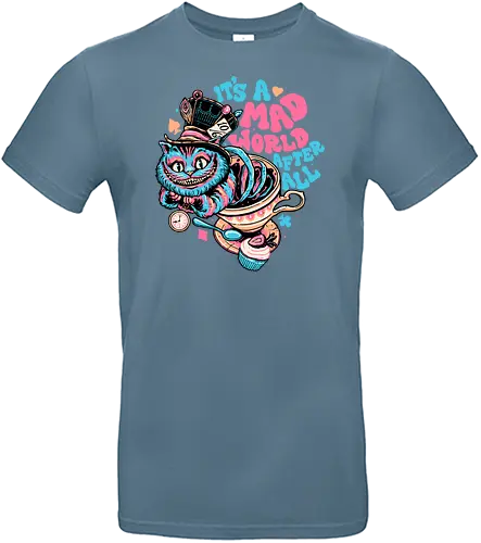 Mad World Cat - alice, wunderland, cheshire cat - Standard T-Shirt