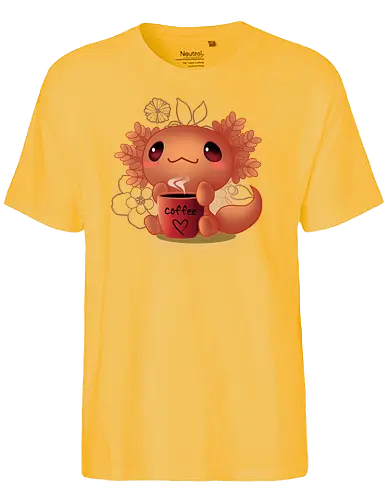 Axolotl coffee - cup, cute - Fairtrade T-Shirt