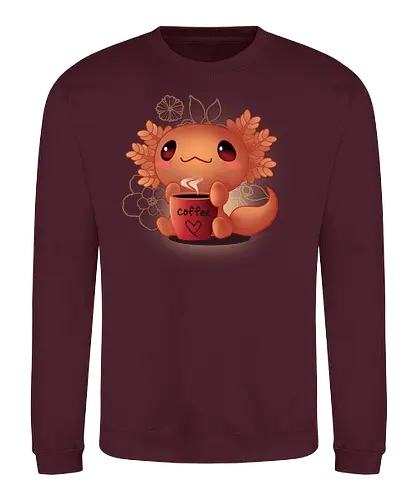 Axolotl coffee - cup, cute - Sweatshirt