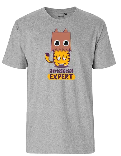 Antisocial EXPERT - cat, Introvert, hide - Fairtrade T-Shirt